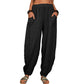 Women's linen and cotton wide leg pants