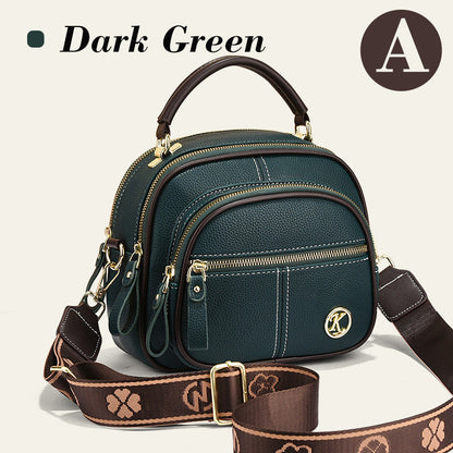 ✨Hot Sale 🎁Multifunctional compartment Adjustable wide shoulder strap leather bag