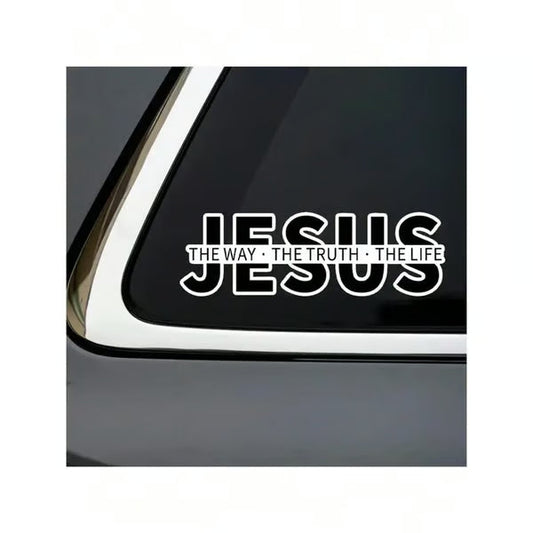 Jesus-The Way The Truth The Life Christian Vinyl Decal Car Sticker