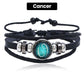 🎁Great Gift🌌Luminous 12 Constellations Bead Leather Woven Bracelet