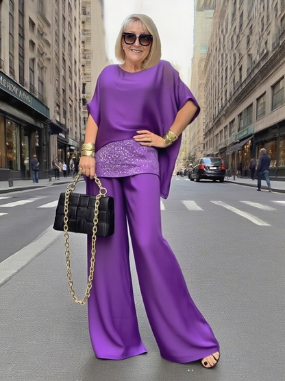 🔥50% OFF – Limited Time💥Summer Chiffon Sequins Women's Casual Fashion Leisure Suit