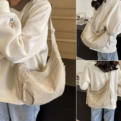 🔥Designer Direct Sales👜Women's Fashion Plain Color Nylon Crossbody Hobo Bag