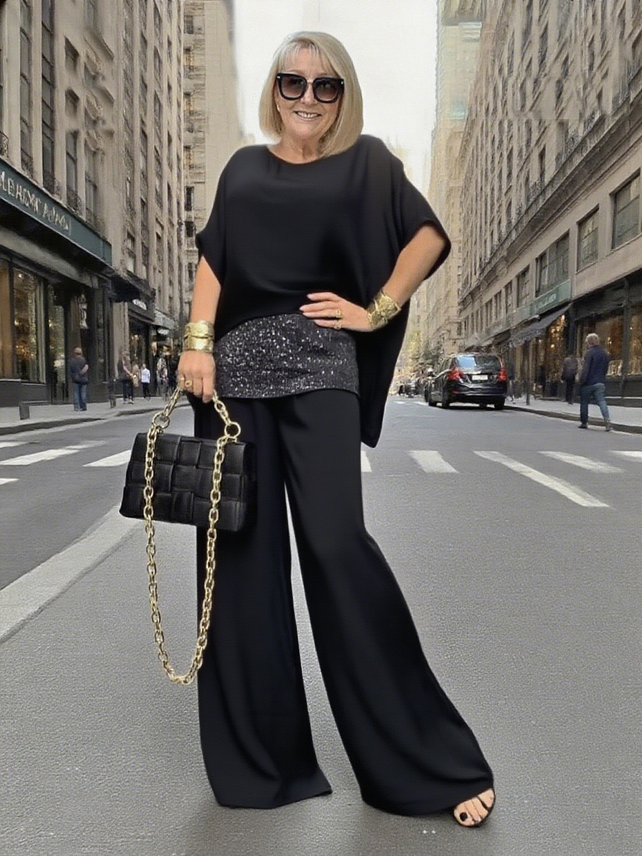 🔥50% OFF – Limited Time💥Summer Chiffon Sequins Women's Casual Fashion Leisure Suit