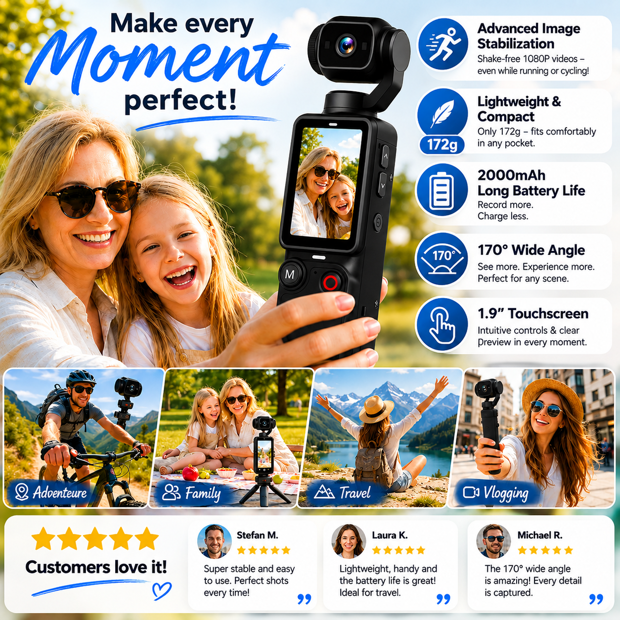 📸✨【Limited Edition – 50% Off】Pocket camera with flip-up display – Take perfect selfies 📱💄 and share them instantly, no editing required