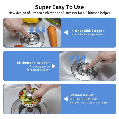 🎁Hot Sale 49% OFF⏳New Upgraded Sink Bounce Core Drain Strainer