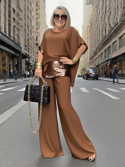 🔥50% OFF – Limited Time💥Summer Chiffon Sequins Women's Casual Fashion Leisure Suit