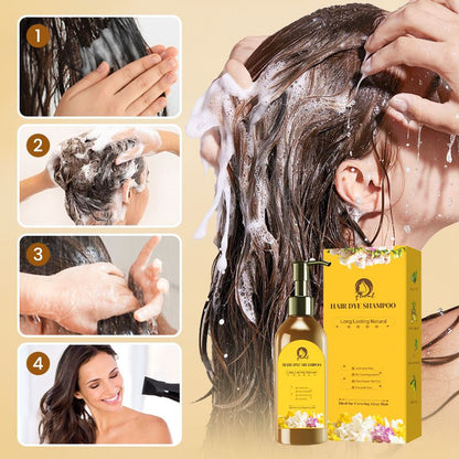 🔥Exclusive 2025 Luxury Sale✨🎁Long Lasting Natural Hair Dye Shampoo