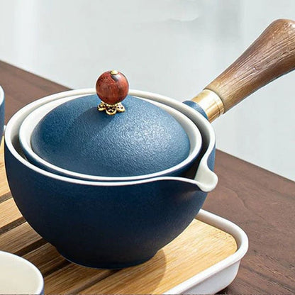 🔥49% OFF🔥New Rotating Teapot🔥With 4 Cups And Suitcase - New 360° Rotating Teapot