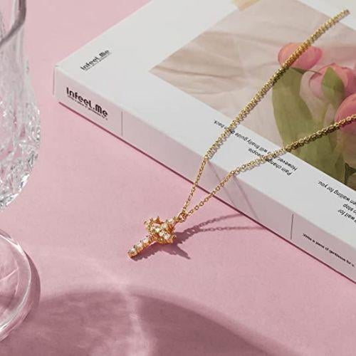 🎁2025 New Crown with Cross Pendant Necklace