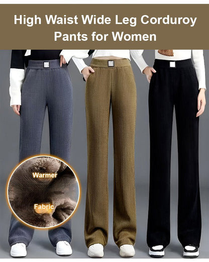 🌸NEW HOT SALE🔥Women‘s High Waist Wide Leg Corduroy Pants