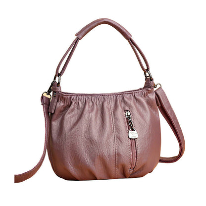 👜 50% OFF NOW! 🎀 Casual Pleated Bucket Leather Handbag – Soft Leather, Versatile Style & Adjustable Shoulder Strap ✨