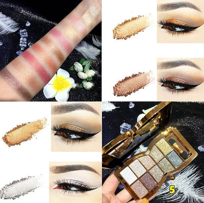 🔥Hot Sale - 49% off🔥✨10 colors glitter shimmer eyes shadow pallet