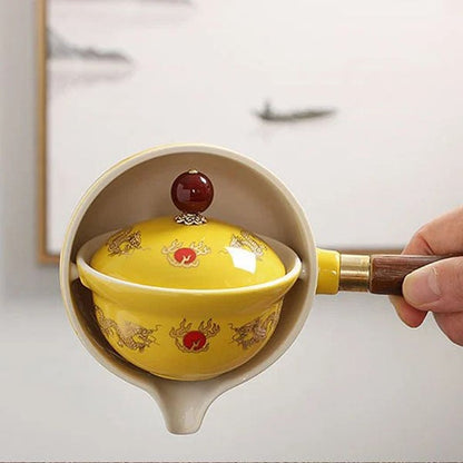 🔥49% OFF🔥New Rotating Teapot🔥With 4 Cups And Suitcase - New 360° Rotating Teapot
