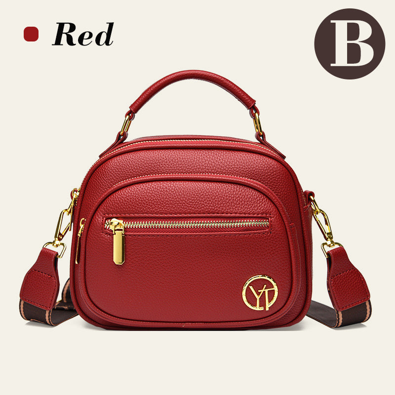 ✨Hot Sale 🎁Multifunctional compartment Adjustable wide shoulder strap leather bag