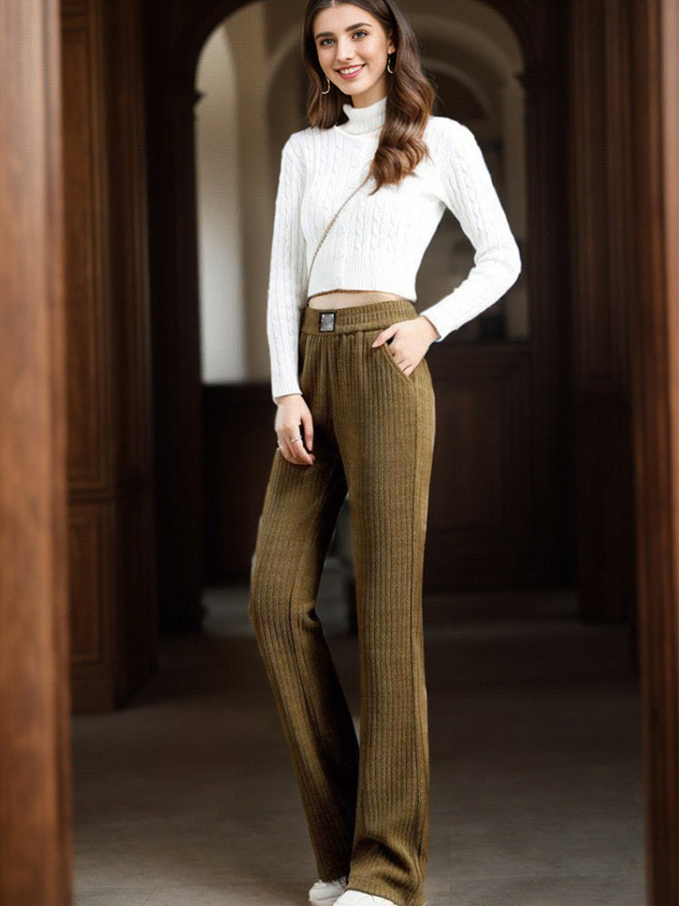 🌸NEW HOT SALE🔥Women‘s High Waist Wide Leg Corduroy Pants