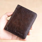 Minimalist RFID Blocking Leather Wallet for Men – Ultra-Thin, Genuine Top-Layer Cowhide, Short Design for Everyday Carry