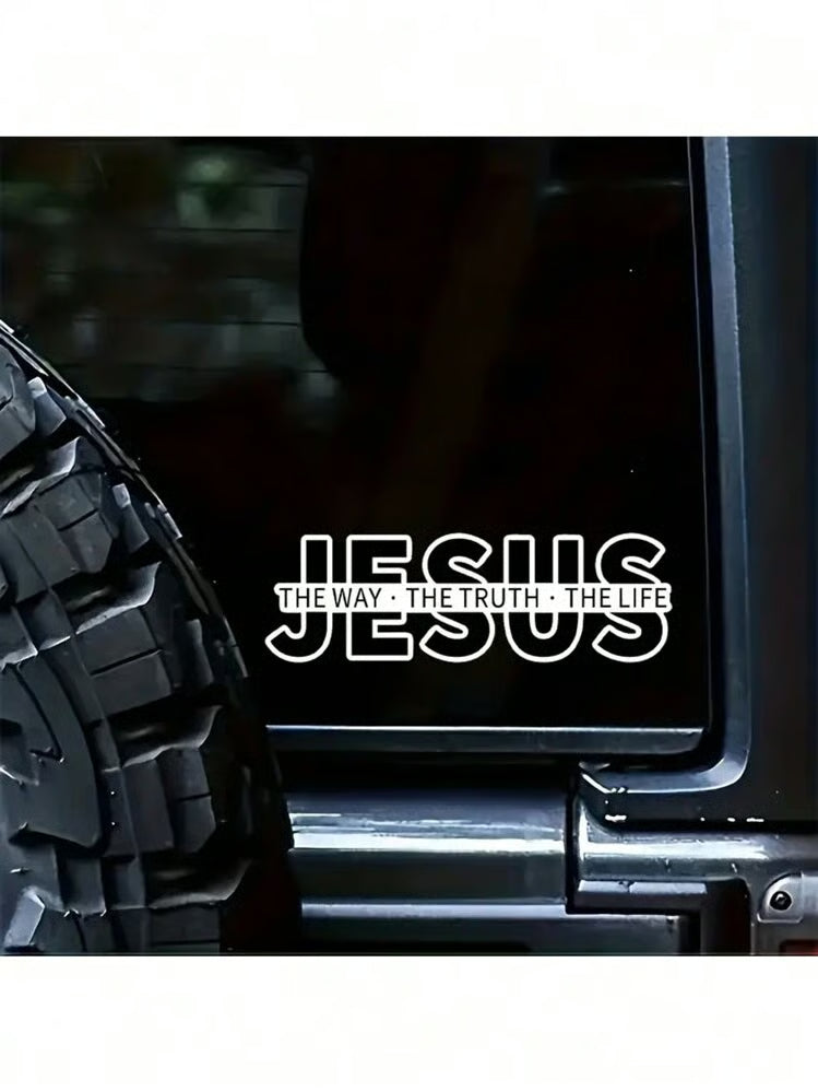 Jesus-The Way The Truth The Life Christian Vinyl Decal Car Sticker