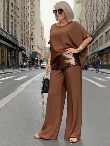 🔥50% OFF – Limited Time💥Summer Chiffon Sequins Women's Casual Fashion Leisure Suit
