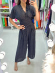 🎉Hot Sale - 49% off🔥 Polka Dot Printed Elastic Waist Jumpsuit