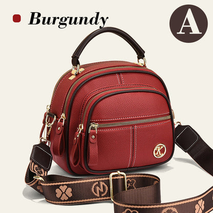 ✨Hot Sale 🎁Multifunctional compartment Adjustable wide shoulder strap leather bag