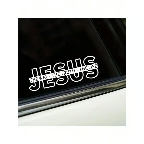 Jesus-The Way The Truth The Life Christian Vinyl Decal Car Sticker