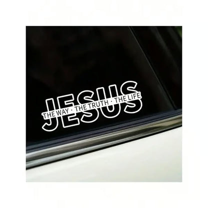 Jesus-The Way The Truth The Life Christian Vinyl Decal Car Sticker