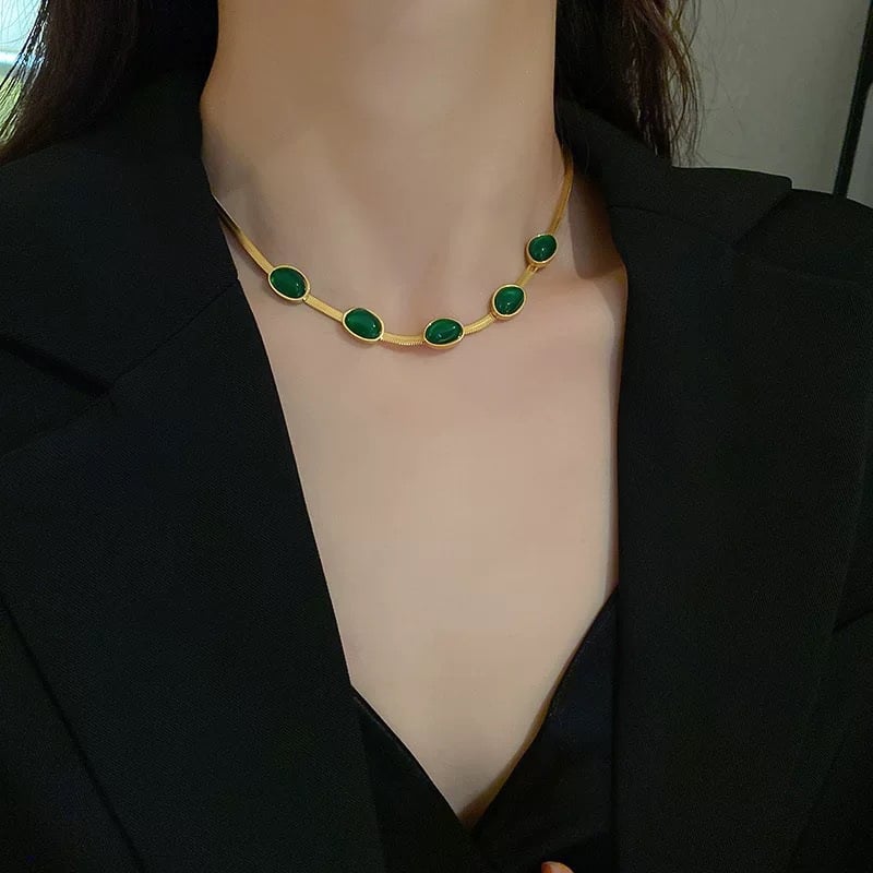💖Christmas Sale 50% OFF💖✨Ultimate Elegance--Jade bracelet, earrings and necklace set