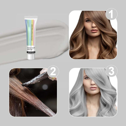 🌸Buy 2 Get 1 Free! 🌸🎁2-in-1 Natural Essence Extract Silver Hair Dye