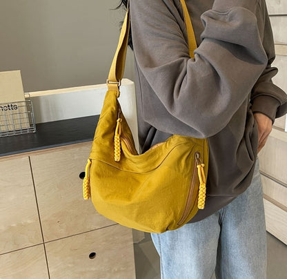 🔥Designer Direct Sales👜Women's Fashion Plain Color Nylon Crossbody Hobo Bag