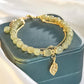 Hetian Jade Gold Leaf Bracelet