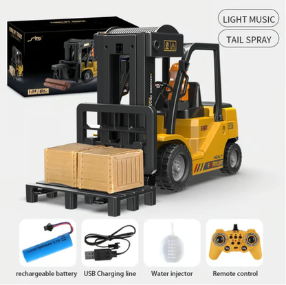 🔥Limited Time 50% Off 🔥Kids RC Forklift with Lights Music Spray⏰Free shipping