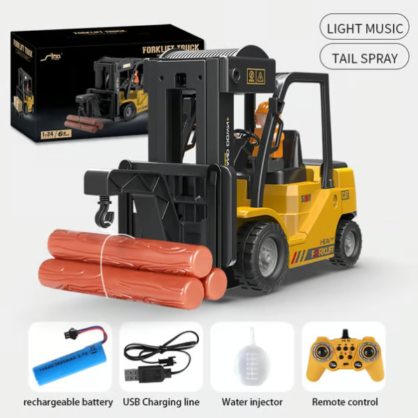 🔥Limited Time 50% Off 🔥Kids RC Forklift with Lights Music Spray⏰Free shipping