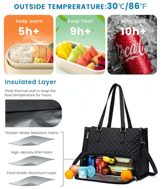 🔥Hot Sale 49% OFF🔥3 in 1 Lunch Tote Bag for Women🎁Free Matching Wallet⏰