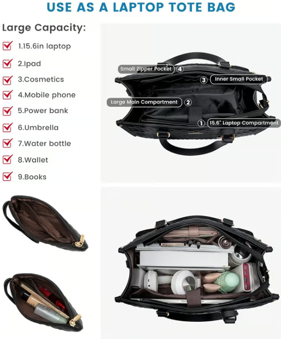 🔥Hot Sale 49% OFF🔥3 in 1 Lunch Tote Bag for Women🎁Free Matching Wallet⏰