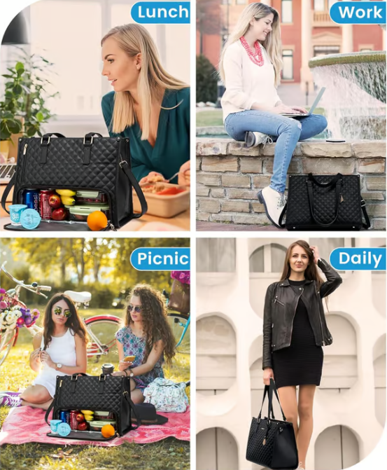 🔥Hot Sale 49% OFF🔥3 in 1 Lunch Tote Bag for Women🎁Free Matching Wallet⏰