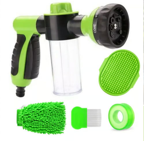 Pup Jet Dog Wash Hose Nozzle Foam Dog Horse Sprayer Wash Hose Attachment Soap Dispenser Sprayer Dog Bathing Sprayer