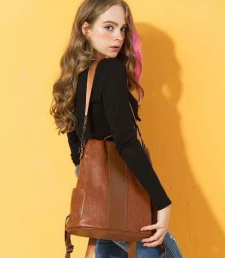 Limited Edition Leather Anti-Theft Backpack for Women – Stylish & Secure