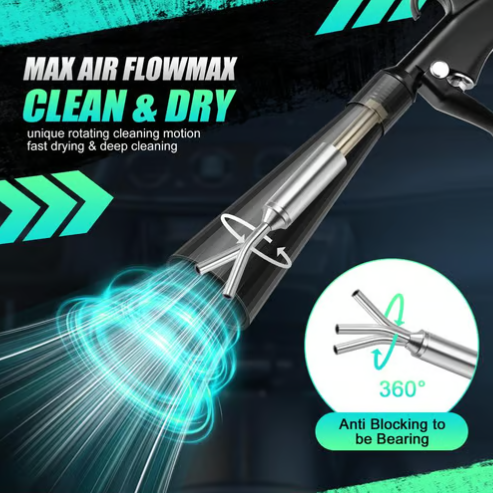 🔥Hot Sale🔥Air Blow Gun Car Interior Cleaning Gun High Pressure Car Detailing Cleaning Tool with Nozzle and Auto Detailing Dusting Brush✈️Free Shipping