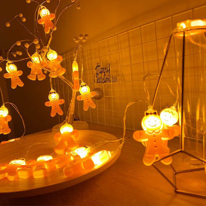 Christmas Atmosphere LED Gingerbread Man Light Strings