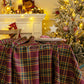 Christmas Atmosphere Green and Red Classic Plaid Tablecloth