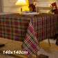 Christmas Atmosphere Green and Red Classic Plaid Tablecloth