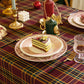 Christmas Atmosphere Green and Red Classic Plaid Tablecloth