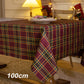 Christmas Atmosphere Green and Red Classic Plaid Tablecloth