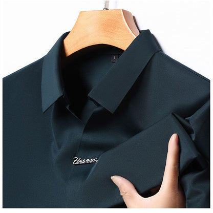 🎁Hot Sale 55% OFF⏳Men’s Casual Lapel Breathable Wrinkle-free T-shirt