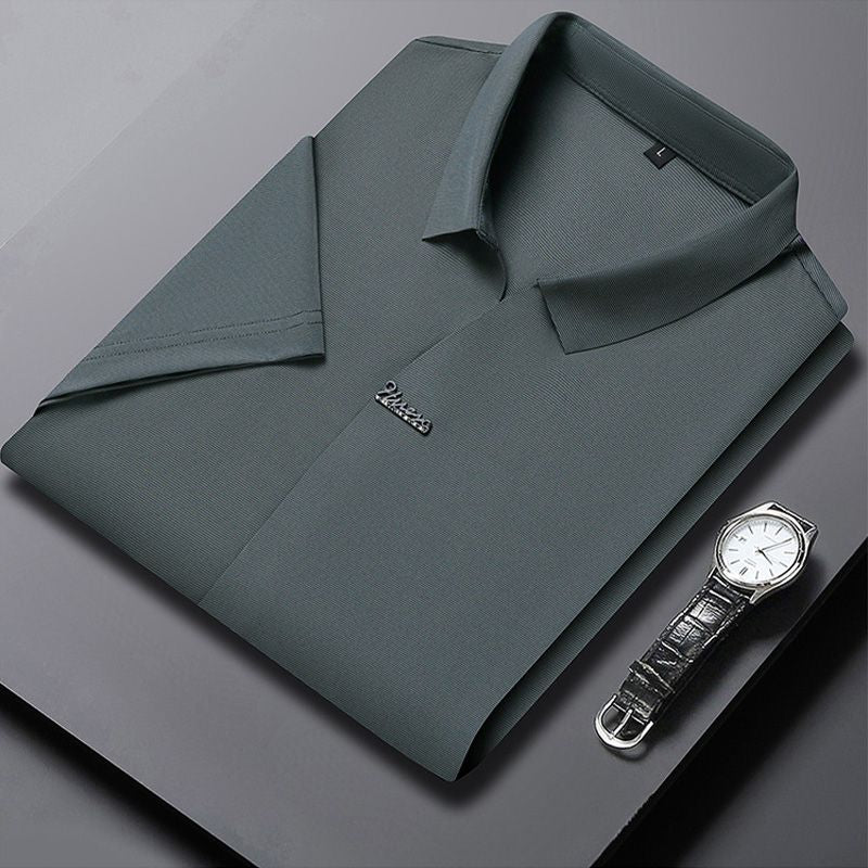 🎁Hot Sale 55% OFF⏳Men’s Casual Lapel Breathable Wrinkle-free T-shirt