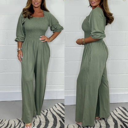 🔥2026 NEW SALES - 50% OFF🔥Women's Elastic Waist Summer Jumpsuit