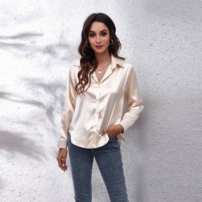 Women's Elegant Satin Shirt