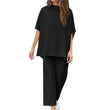 Set wijde broek met 3/4 mouwen voor vrouwen