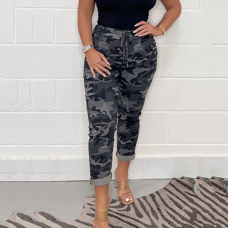 🔥Hot Sale 49% Off🎁💃 Women's Camouflage Drawstring Casual Pants – Stylish & Comfortable Everyday Wear