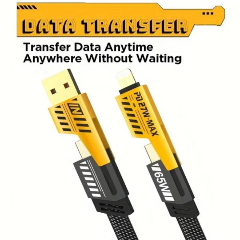 💥NEW HOT SALE💥4 in 1 PD 27W 65W Fast Charging Cable